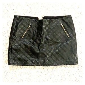 Faux Leather Miniskirt